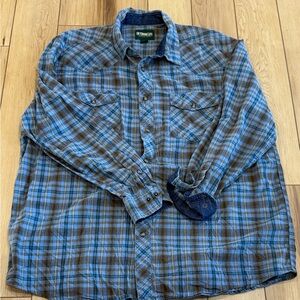 Outdoor Life Plaid Shirt in Blue and Brown